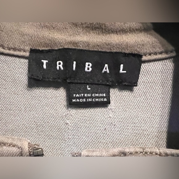 Tribal Cotton Blend Zip Jacket Size Large - Picture 8 of 10